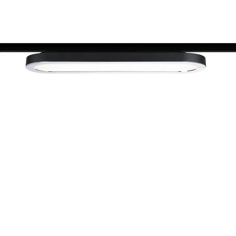 Panneau URail LED 1x7W Noir mat/Chrome 230V Alu/plastique 2700K non-dim