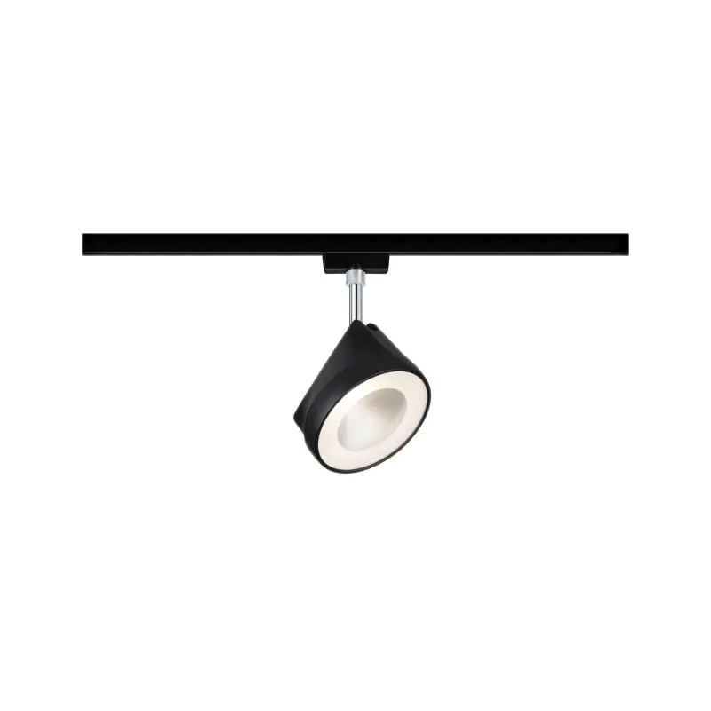Spot URail Arena 1x14W Noir mat/ Chrome mat 230V métal gradable