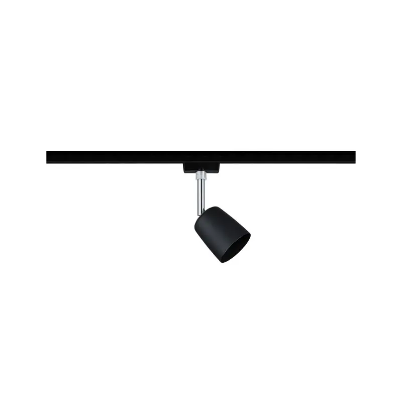 Spots URail Cover max 1x10W GU10 Noir mat/Chrome 230V métal/plastique