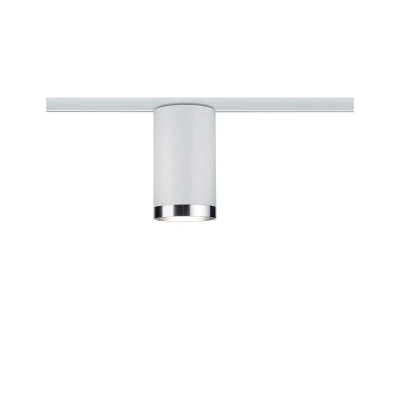 URail Spot Tube max1x10W GU10 Blanc /Chrome Métal