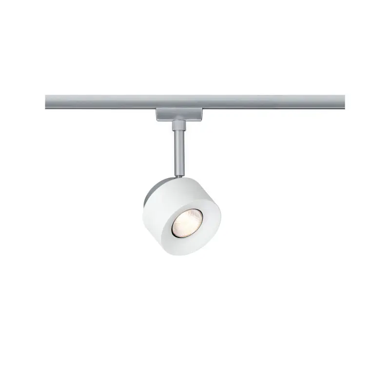 Spot URail Pane 1x7W blanc/chrome mat 230V métal/plastique gradable
