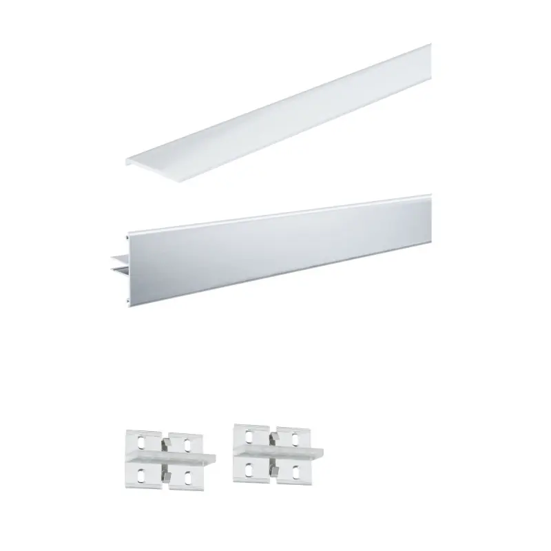 Kit Fonction Duo Profil 100cm avec 2 clips + diffuseur Alu elox Alu