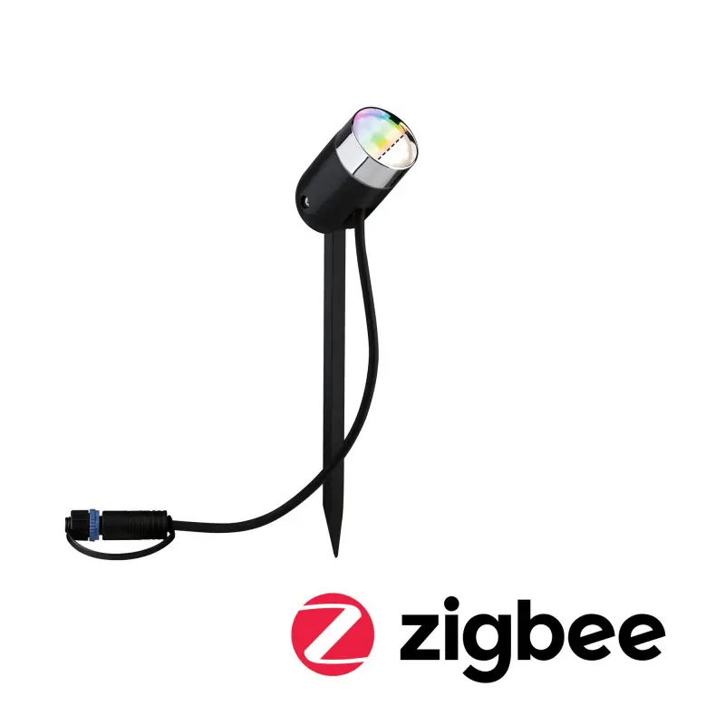 Spot extérieur Plug & Shine color Pike RGBW 4W 24 V IP44 40° Anthracite ZigBee