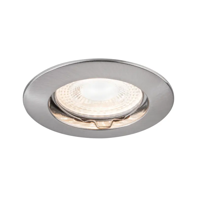 Premium Encastr. fixe max.50W 12V GU5,3 51mm Acier brossé/Alu Zinc