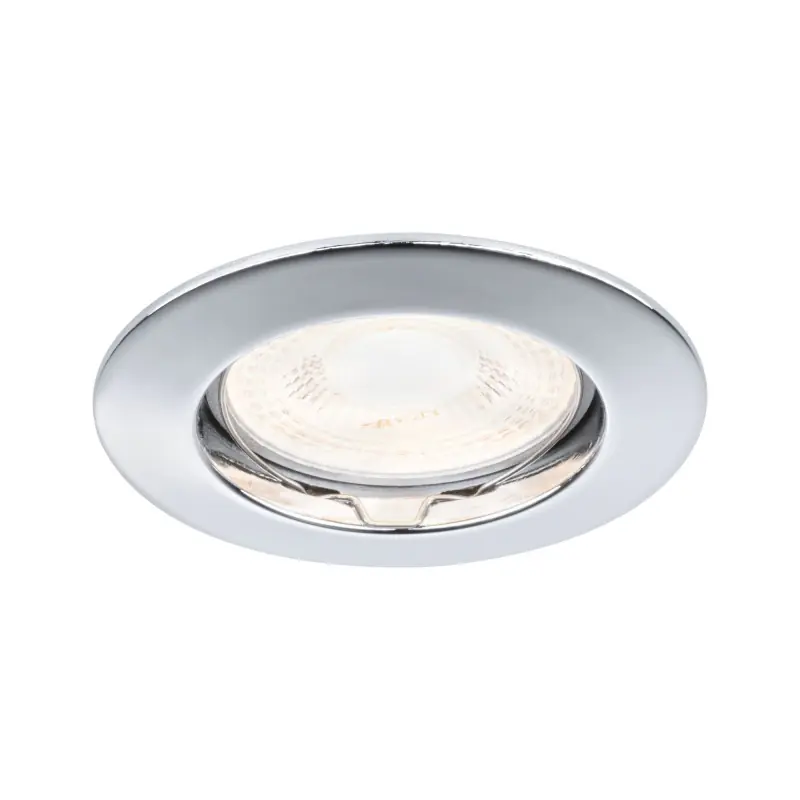 Premium Encastr. fixe max.50W 12V GU5,3 51mm Chrome/Alu Zinc