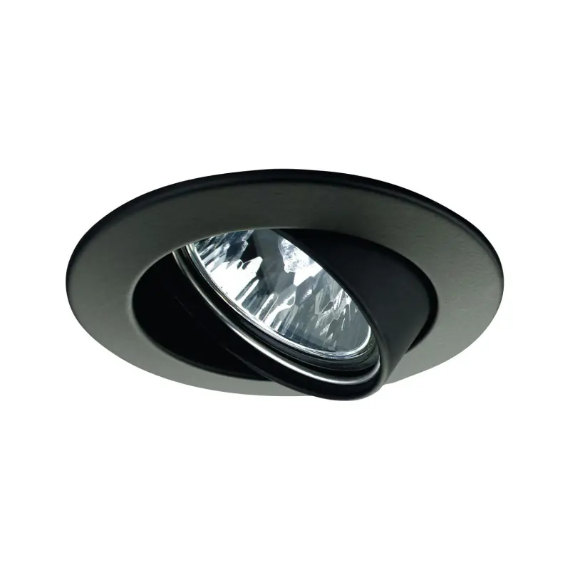 Premium Encastr. orientable max.50W 12V 51mm Noir/Alu Zinc