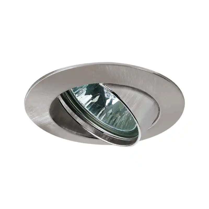 Premium Encastr. orientable max.50W 12V GU5,3 51mm Acier brossé/Alu Zinc