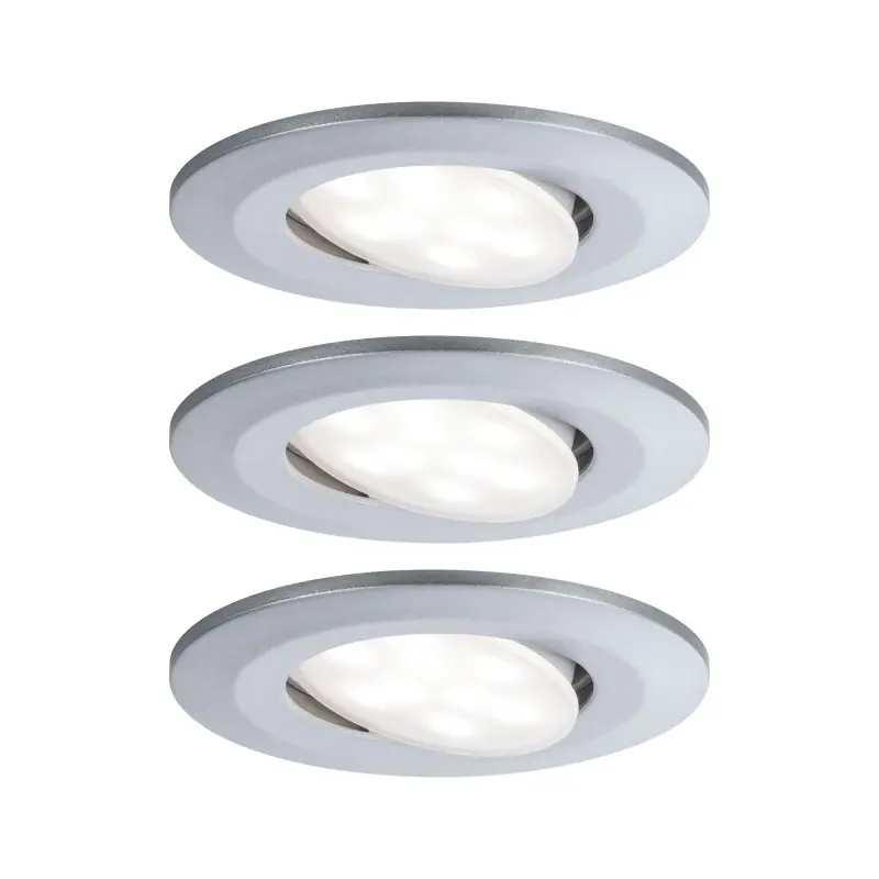 Kit enc Calla BBC/IP65 grad rond orient LED 3x560lm 4000K 6,5W 230V chrome mat