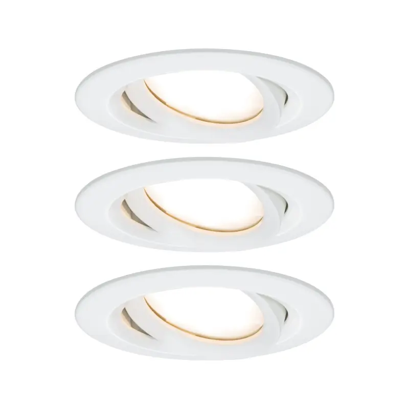 Kit enc Nova Plus Coin grad IP65 rd ori LED 3x6,8W 633lm 2700K Blc dépoli/alu