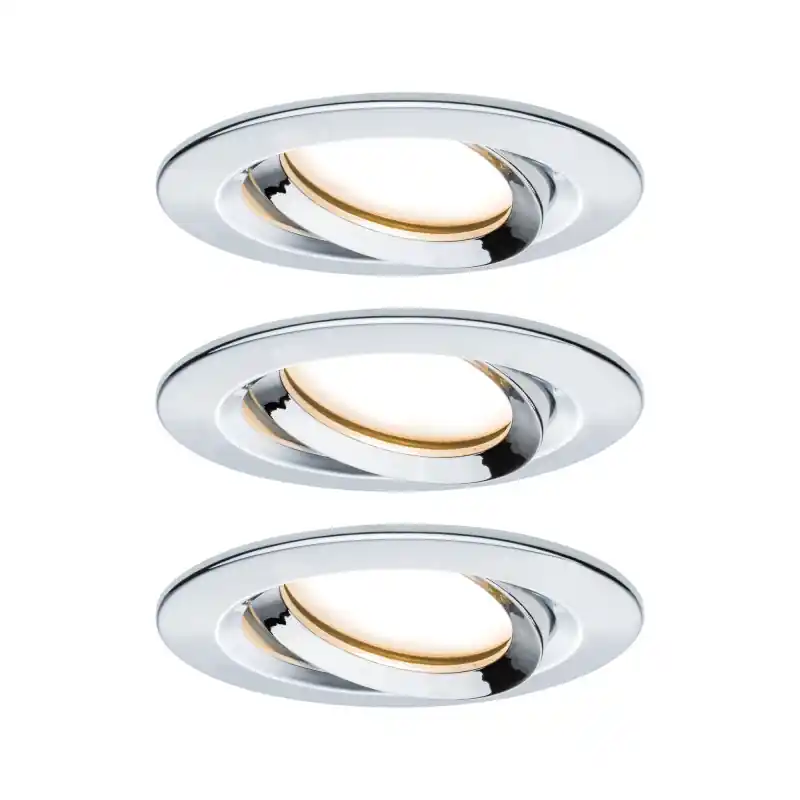 Kit enc Nova Plus Coin grad IP65 rd ori LED 3x6,8W 633lm 2700K Chrome/alu