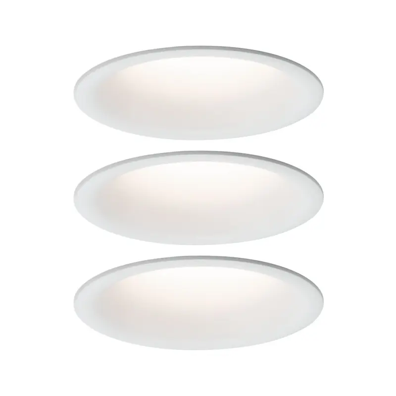 Kit enc Cymbal Coin fixe gra non ébloui LED 3x6,8W/530lm 230V 2700K blanc dépoli
