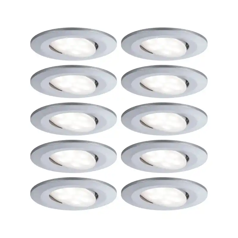 Kit encastré Calla IP65 rond orientables LED 680lm 4000K 6W 230/12V Blc dép