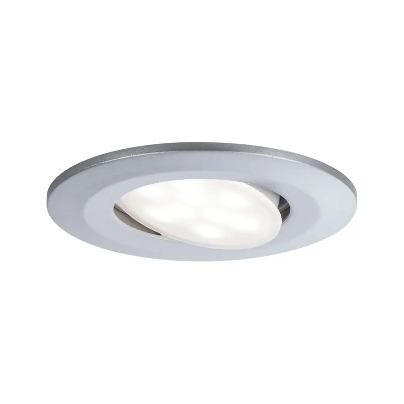 Kit encastré Calla BBC/IP65 rond orientable LED 680lm 4000K 6W 230V Chrome mat