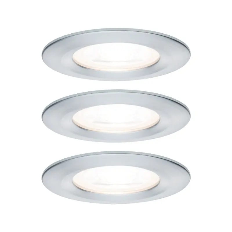 Kit enc Nova rd fixe LED IP44 3 nivgrad 3x6,5W 230V GU10 51mm Alu tourn/Alu