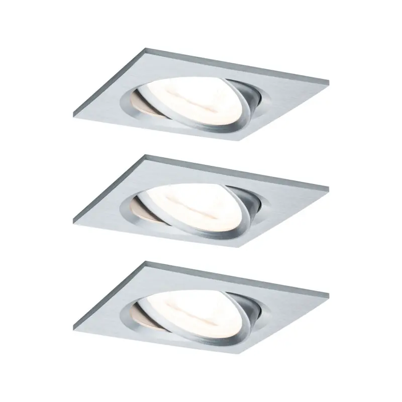Kit enc Nova Coin 3 niv grad car ori LED 3x6,5W 2700K 230V Alu bros/Alu