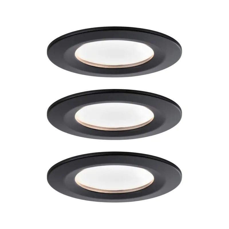 ENC Nova Coin rond fixe LED 3x6,5W 2700K 230V Noir mat/Alu