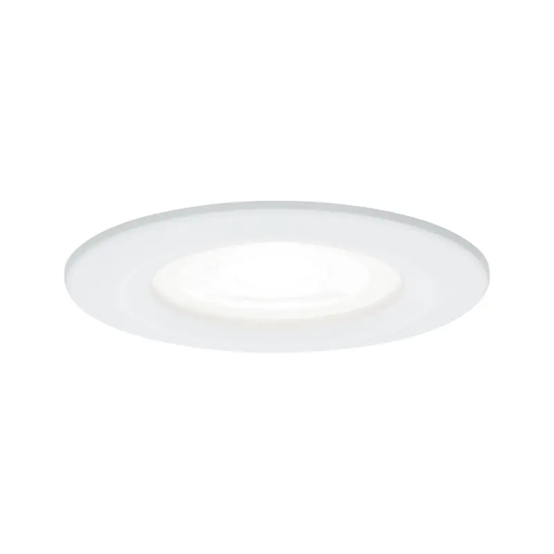 Kit enc Nova rd fixe LED IP44 1x6,5W 4000K 230V GU10 51mm Blanc dép/Alu zinc