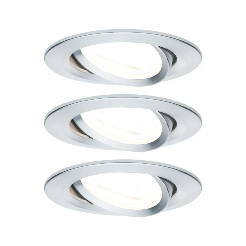 Kit enc Nova rd orientable LED 3x6,5W 2700 K 230V GU10 51mm alu tour/alu