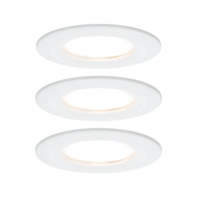Kit enc Nova Coin rond fixe LED 3x6,5W 2700K 230V Blc dép/Alu