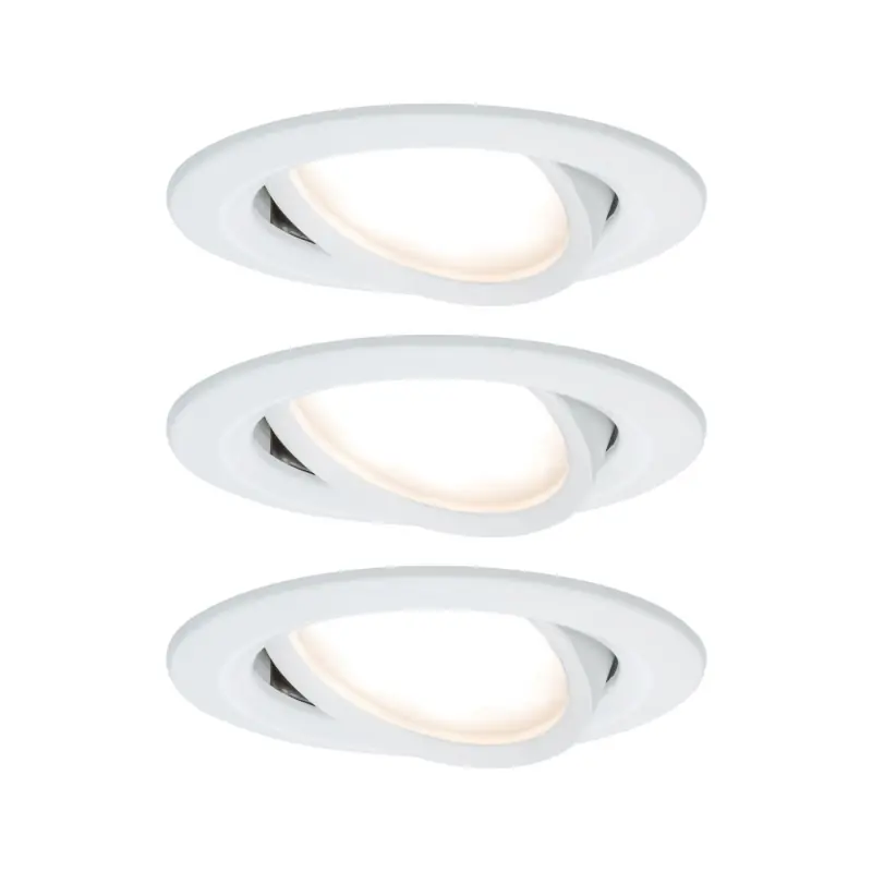 Kit enc Nova Coin 3 niv grad rond ori LED 3x6,5W 2700K 230V Blc dép/Alu