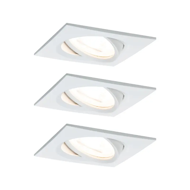 Kit enc Nova Coin 3 niv grad car piv LED 3x6,5W 2700K 230V Blc dép/Alu
