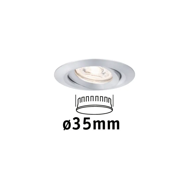 Enc Nova mini Coin rond orientable LED 1x4W 310lm alu tourné/alu
