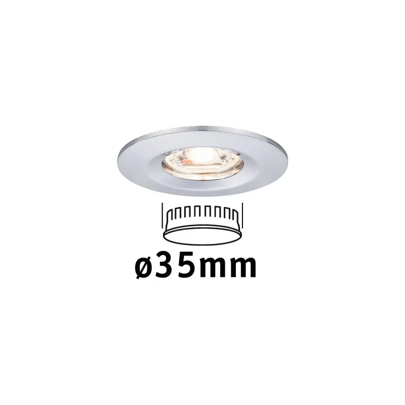 Enc Nova mini Coin rond fixe IP44 LED 1x4W 310lm chrome/alu