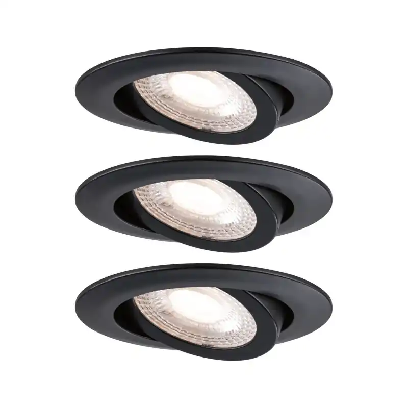 Kit Encastré 3-stepdim orienta. LED 3x6W 3000K 230V Noir mat/plastique