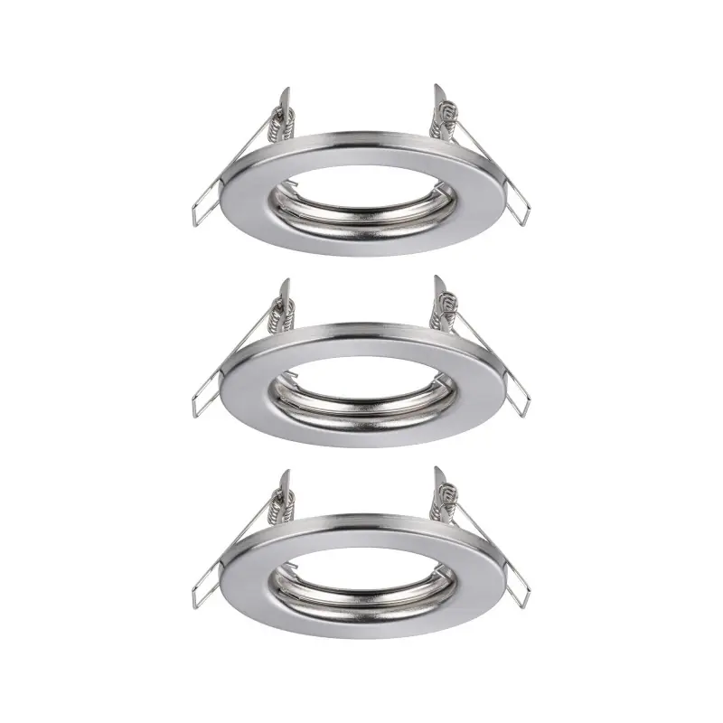 Kit Encastrés fixe max. 3x40W GU10 230V Acier brossé/Métal