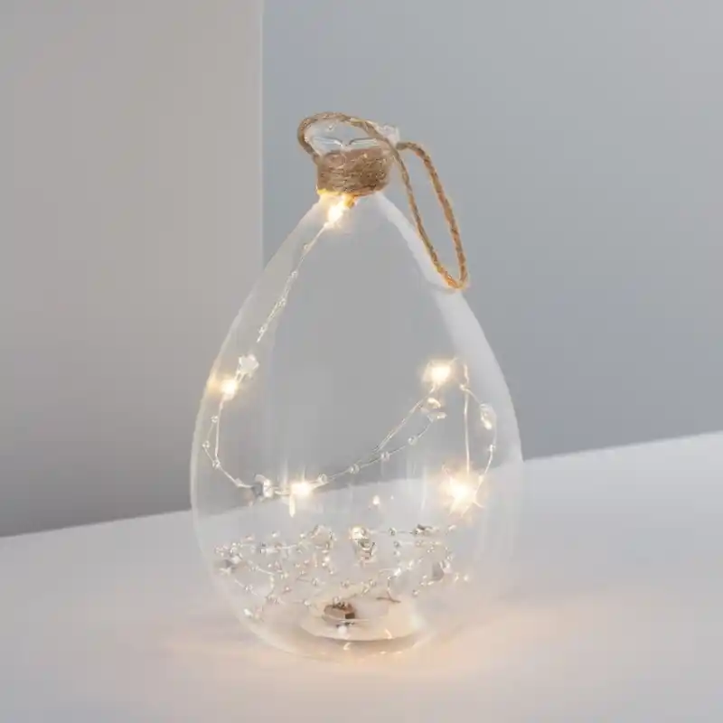 Lampe guirlande a pile bocal verre décoration de fêtes