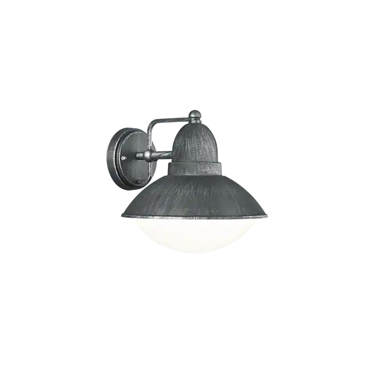 TRIO Applique extérieur argent antique et blanc AMUR