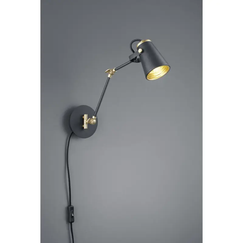TRIO Applique intérieur noir mat EDWARD