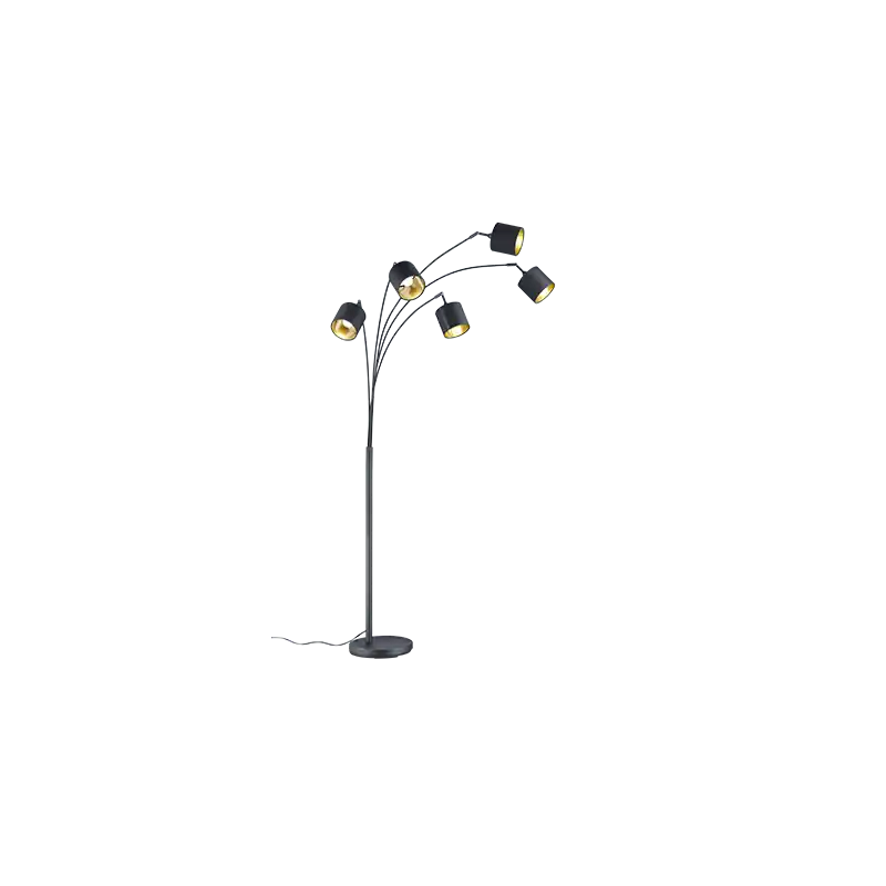 TRIO Lampadaire intérieur noir mat TOMMY
