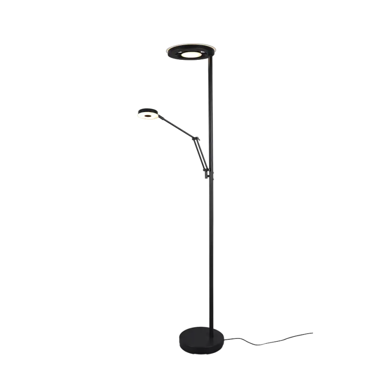 TRIO Lampadaire intérieur noir mat BARRIE