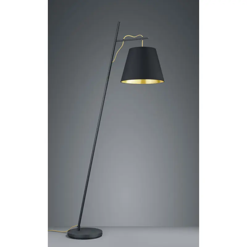 TRIO Lampadaire intérieur noir mat ANDREUS