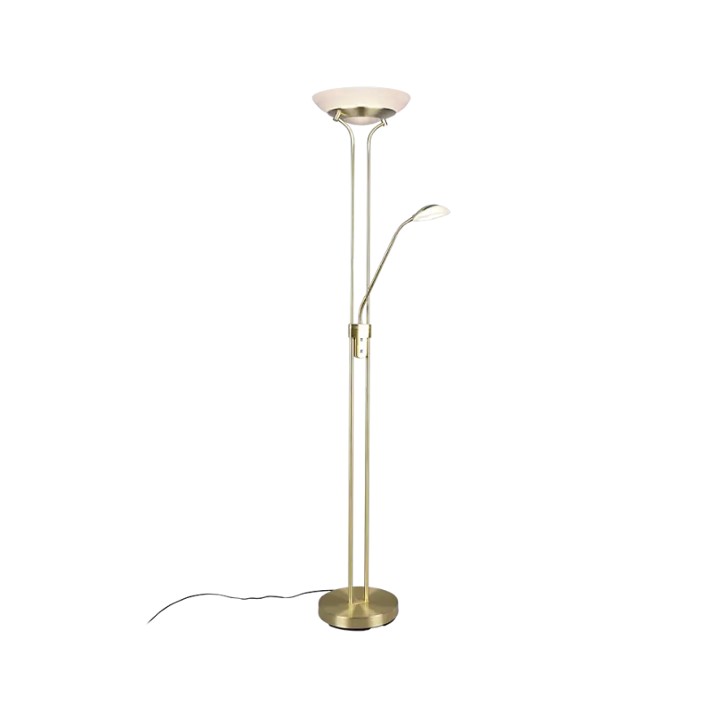TRIO Lampadaire intérieur laiton mat et albâtre ORSON