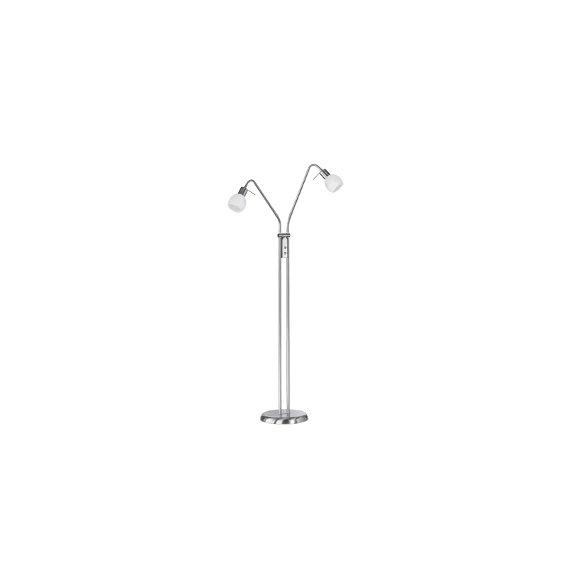 TRIO Lampadaire intérieur nickel mat et albâtre ANTIBES