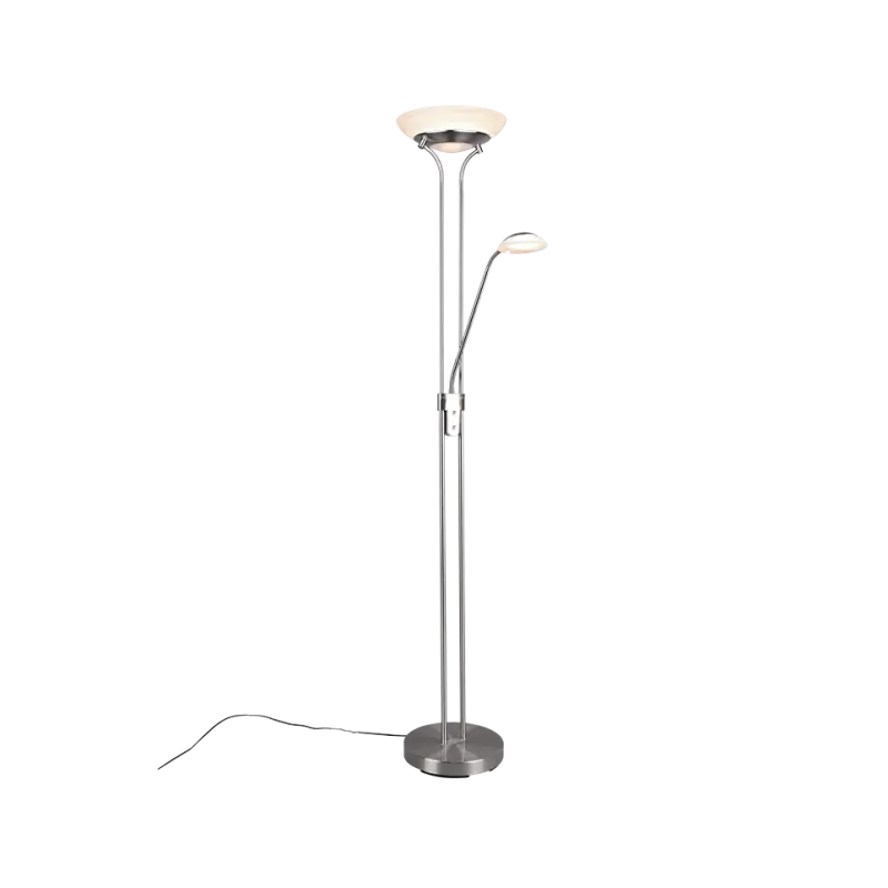 TRIO Lampadaire intérieur nickel mat et albâtre ORSON