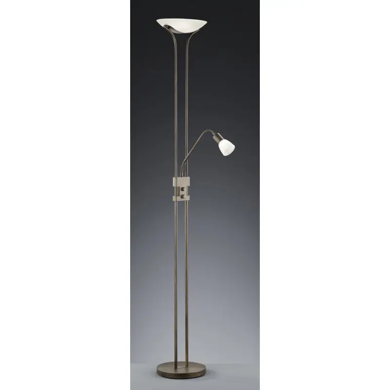 TRIO Lampadaire intérieur rouille antique et albâtre SANTO II