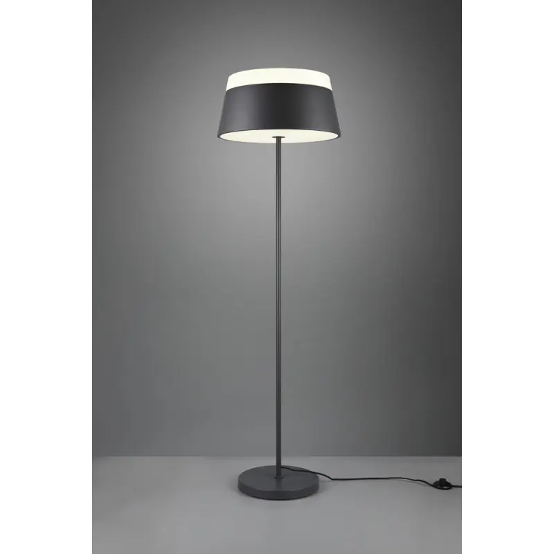 TRIO Lampadaire intérieur antracite et blanc BARONESS