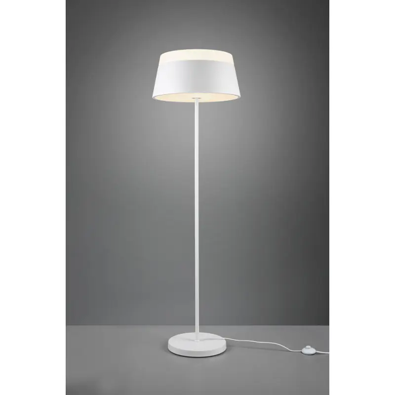 TRIO Lampadaire intérieur blanc mat et blanc BARONESS