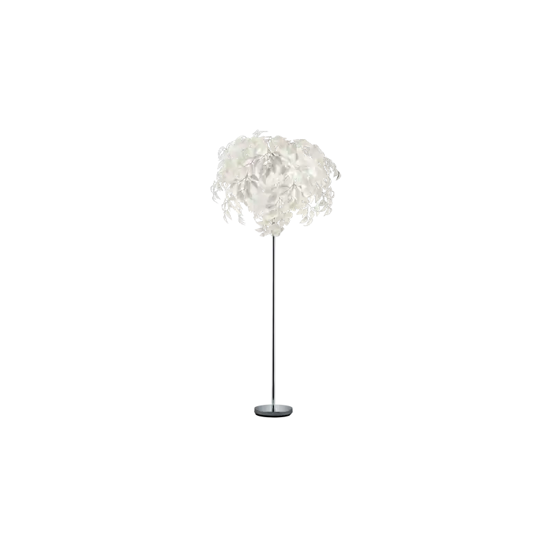 TRIO Lampadaire intérieur chrome et blanc LEAVY