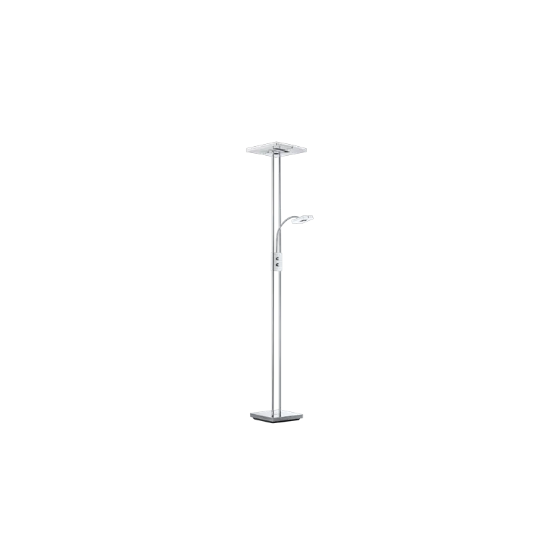 TRIO Lampadaire intérieur chrome et blanc AVIGNON