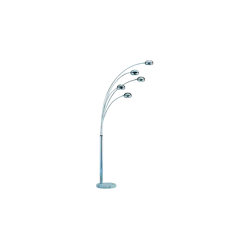 TRIO Lampadaire intérieur chrome et blanc FIVE FINGERS