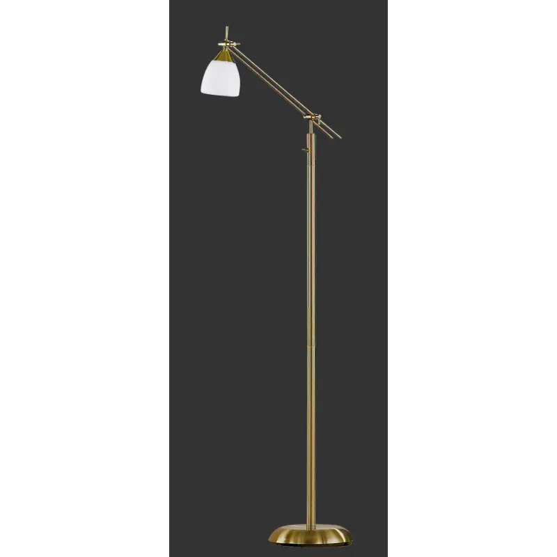 TRIO Lampadaire intérieur laiton fumé et blanc ICARO