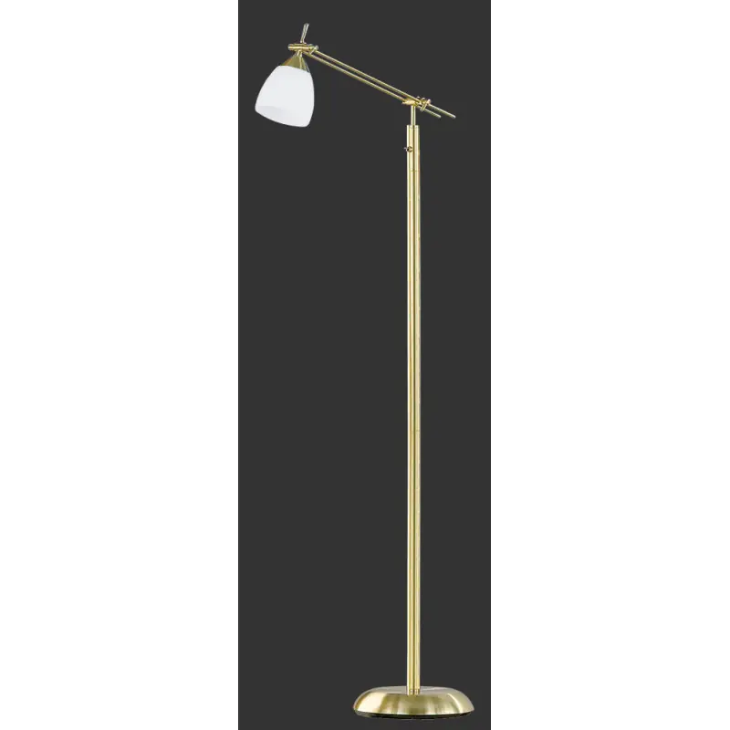 TRIO Lampadaire intérieur laiton mat et blanc ICARO