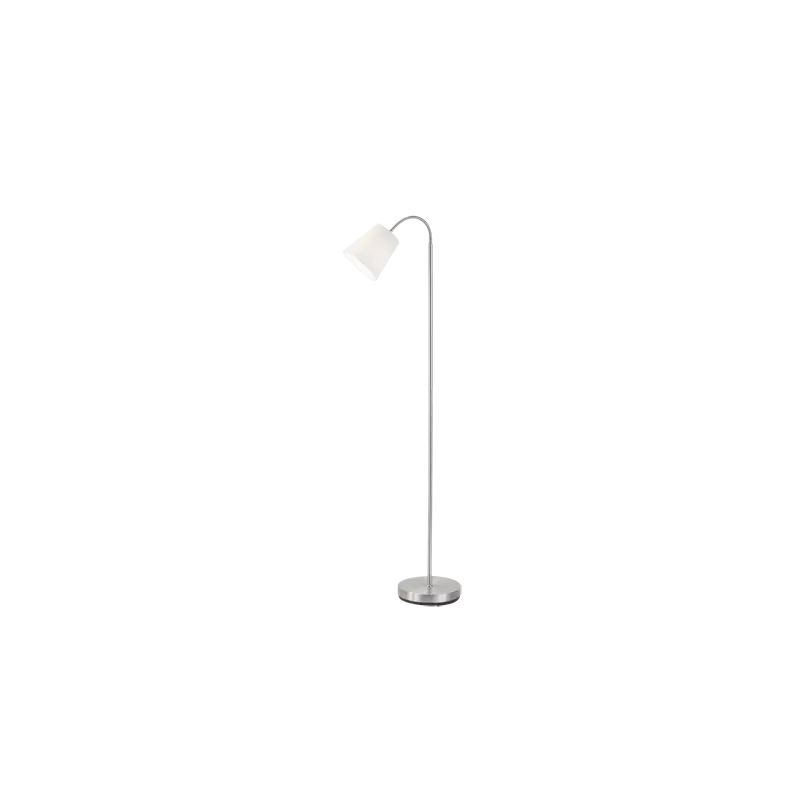 TRIO Lampadaire intérieur nickel mat et blanc WINDU