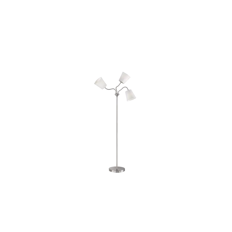 TRIO Lampadaire intérieur nickel mat et blanc WINDU