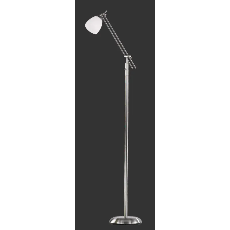 TRIO Lampadaire intérieur nickel mat et blanc ICARO
