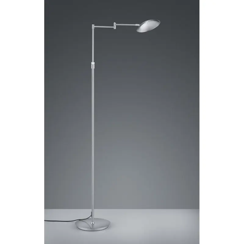 TRIO Lampadaire intérieur nickel mat et blanc CALCIO